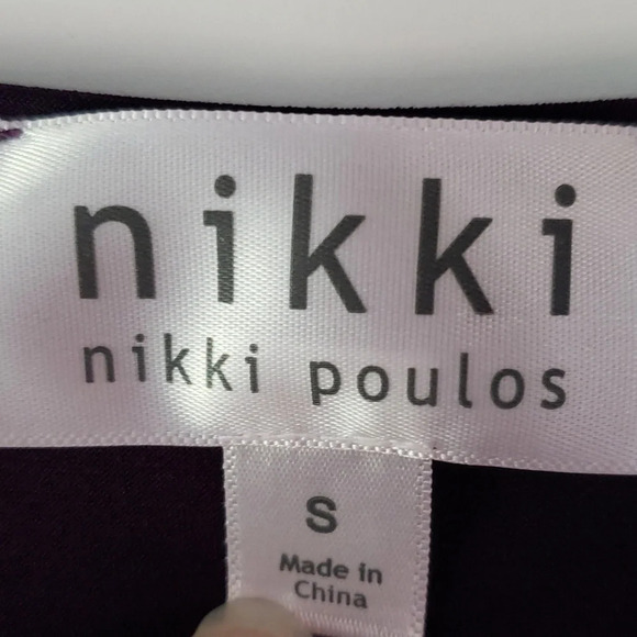 Nikki Poulos Jumpsuit Long Sleeved Pockets Belt Elastic Waist Wine Merlot Small - Picture 7 of 16